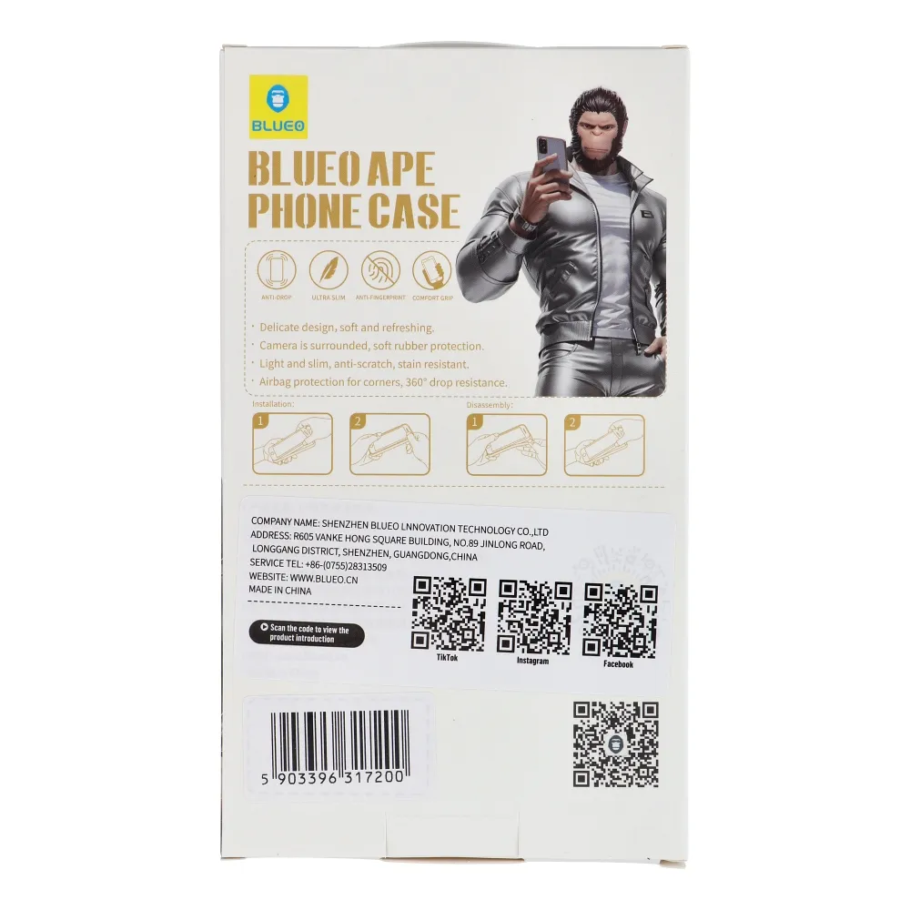 BLUEO APE Phone Case - Apple iPhone 16 grau