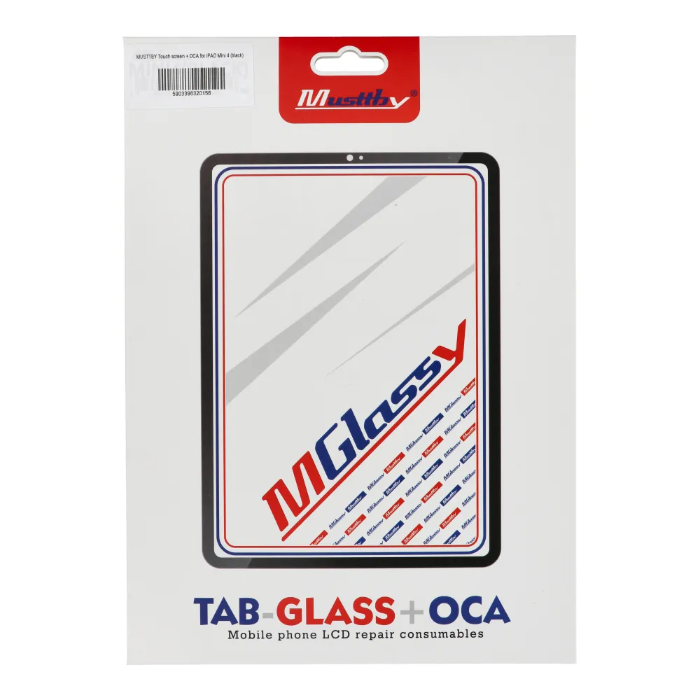 MUSTTBY Touchscreen + OCA passend für iPad Mini 4 (schwarz)