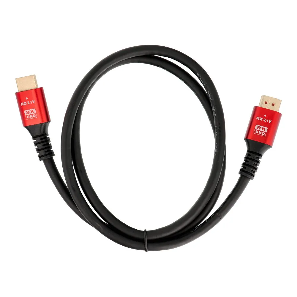 Cable HDMI 2.1 Cable 8K 60Hz / 4K 120Hz – Ultra High Speed, HDR, eARC, VRR, 48Gbps 3 m black