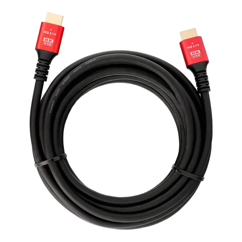 Cable HDMI 2.1 Cable 8K 60Hz / 4K 120Hz – Ultra High Speed, HDR, eARC, VRR, 48Gbps 5 m black