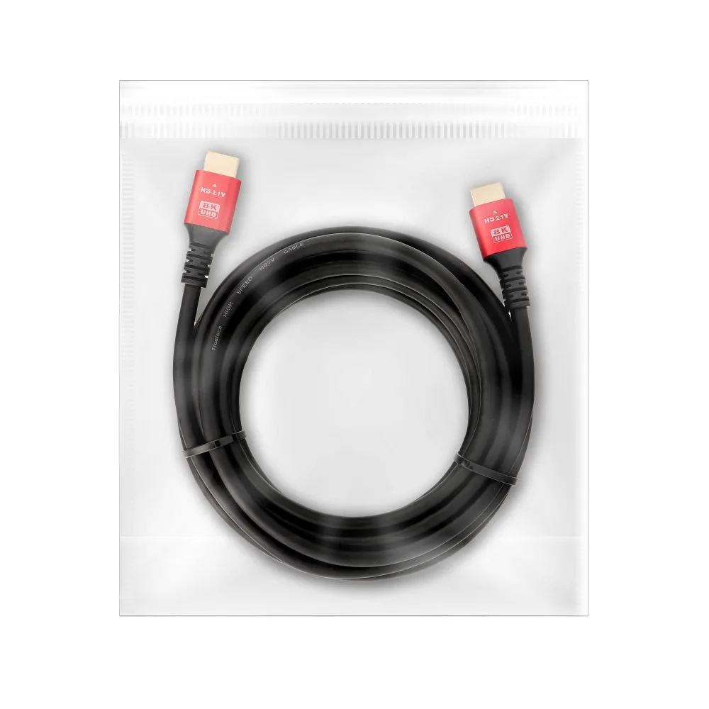 Cable HDMI 2.1 Cable 8K 60Hz / 4K 120Hz – Ultra High Speed, HDR, eARC, VRR, 48Gbps 5 m black