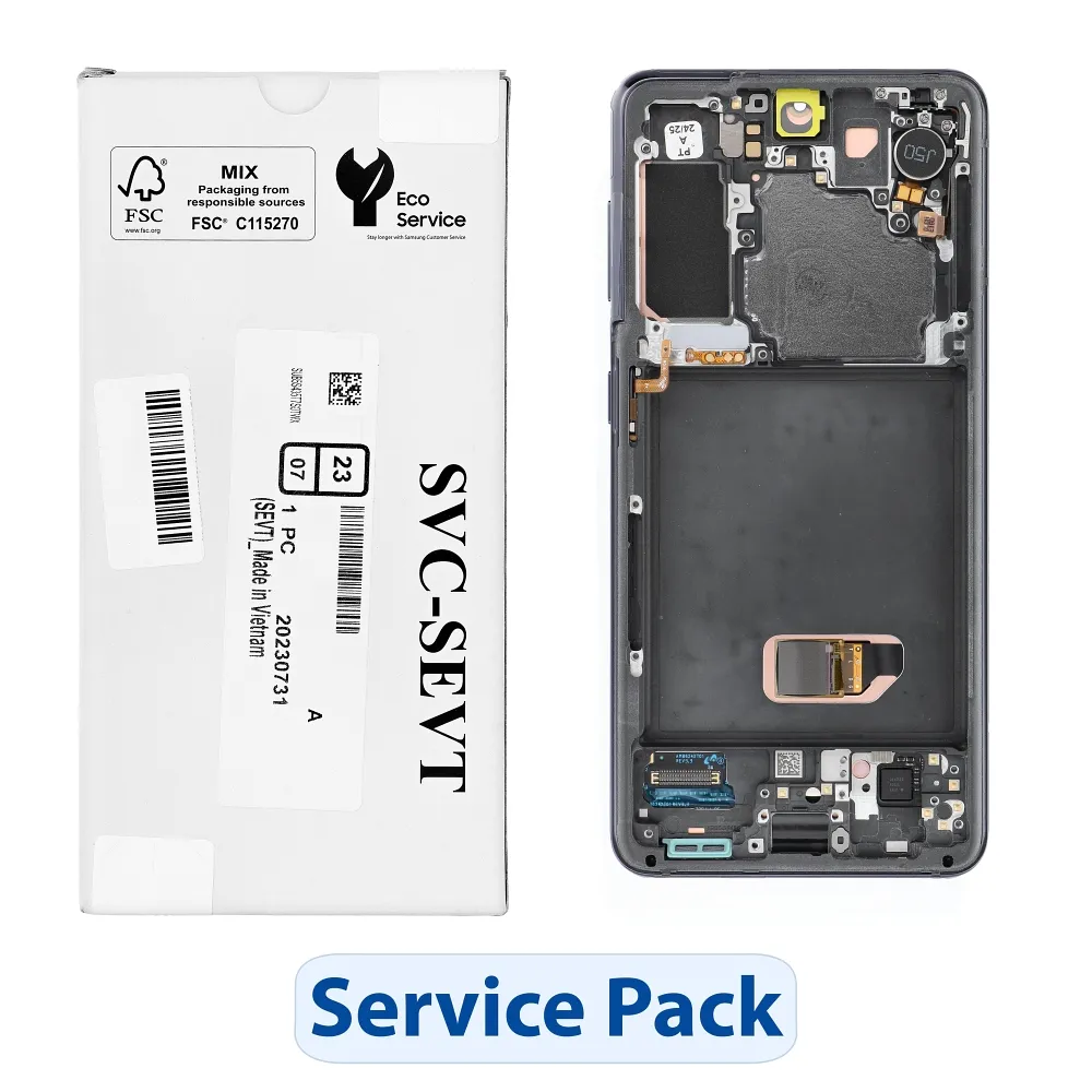 ServicePack LCD Display SAMSUNG S21 5G G991B GH82-27257A Gray