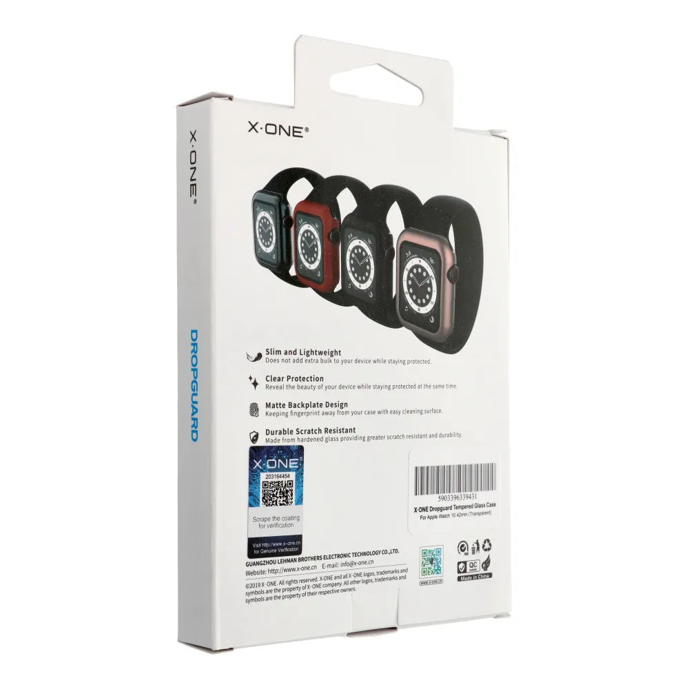 X-ONE Dropguard Handyhülle - passend für Apple Watch Serie 10/11 42mm transparent