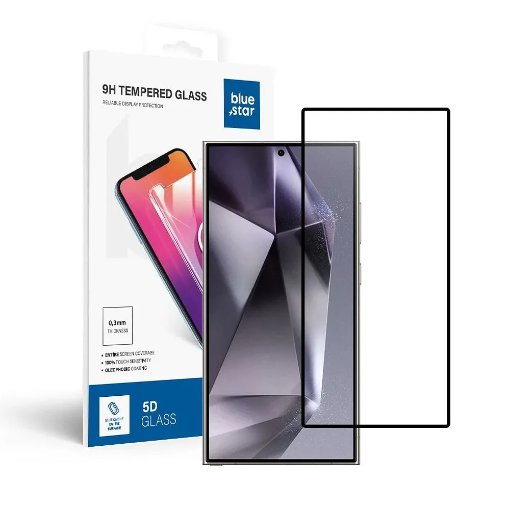 Panzerglas Blue Star 3D - SAM Galaxy S25 Ultra (full glue/case friendly) - schwarz