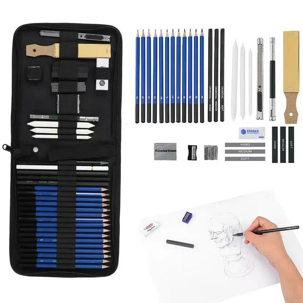 Sketching Drawing Set Pencils Case 37in1 KP-C72B