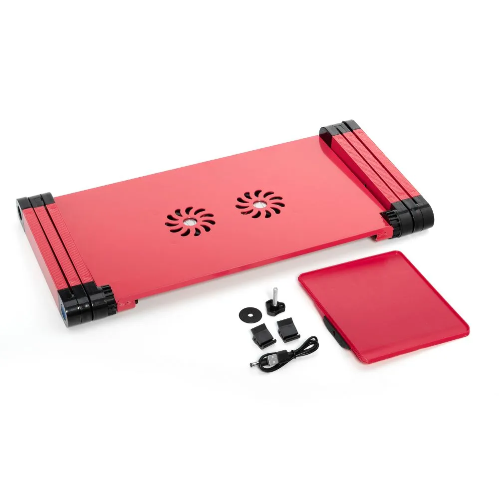 Desk passend für laptop uniwersal adjustable with cooling YL-803 red