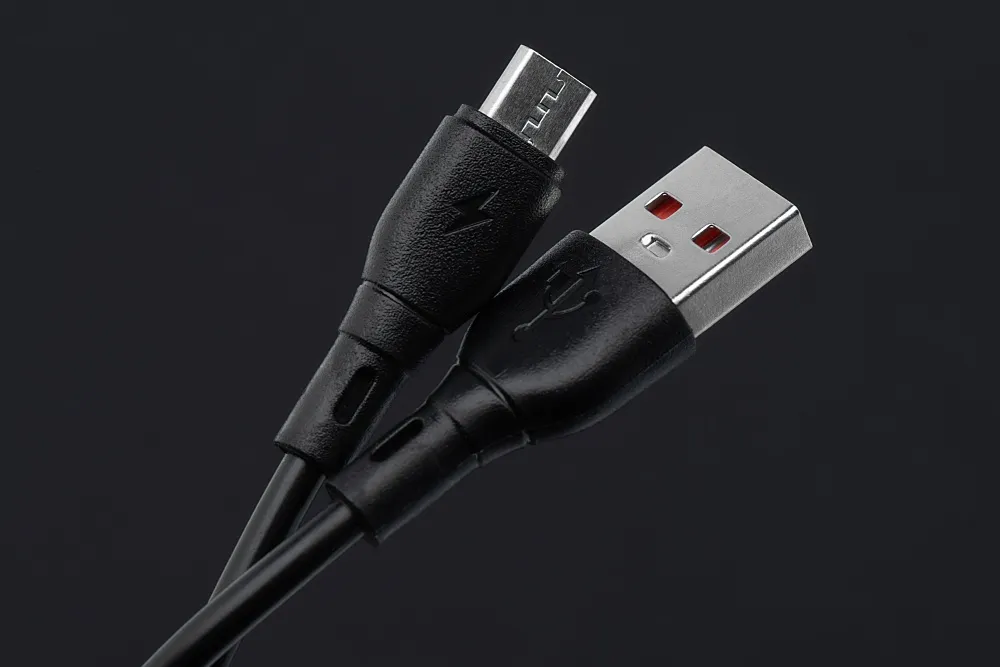 Cable USB A to Micro USB Blue Star 2A ECO 1 m PJ68-23-2 black