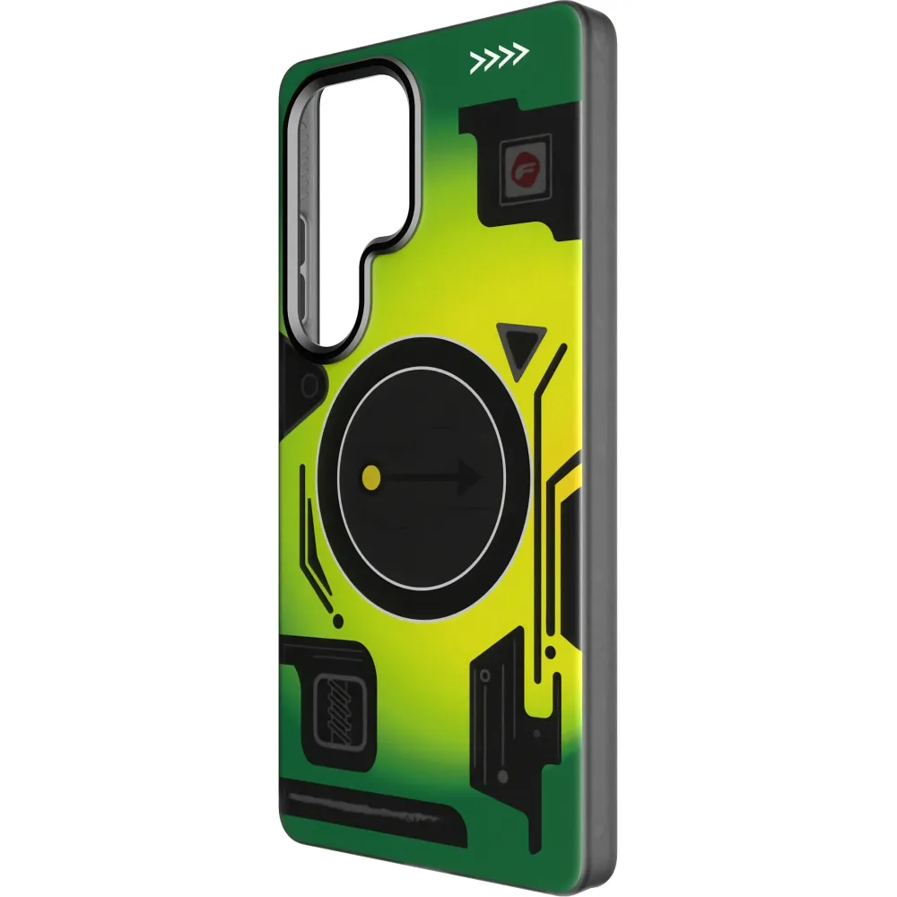 Case passend für Samsung S25 ULTRA Forcell F-Protect Levels Dual Layer 4D technology kompatibel mit Magsafe Military Drop-Test cyber green