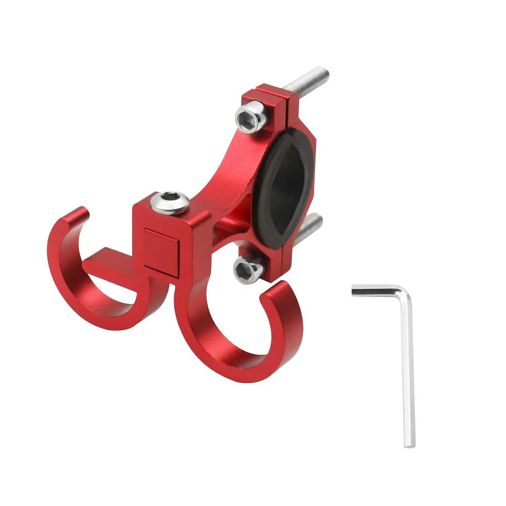 Hook passend für shopping with two loops passend für bike / scooter aluminum FS366 red