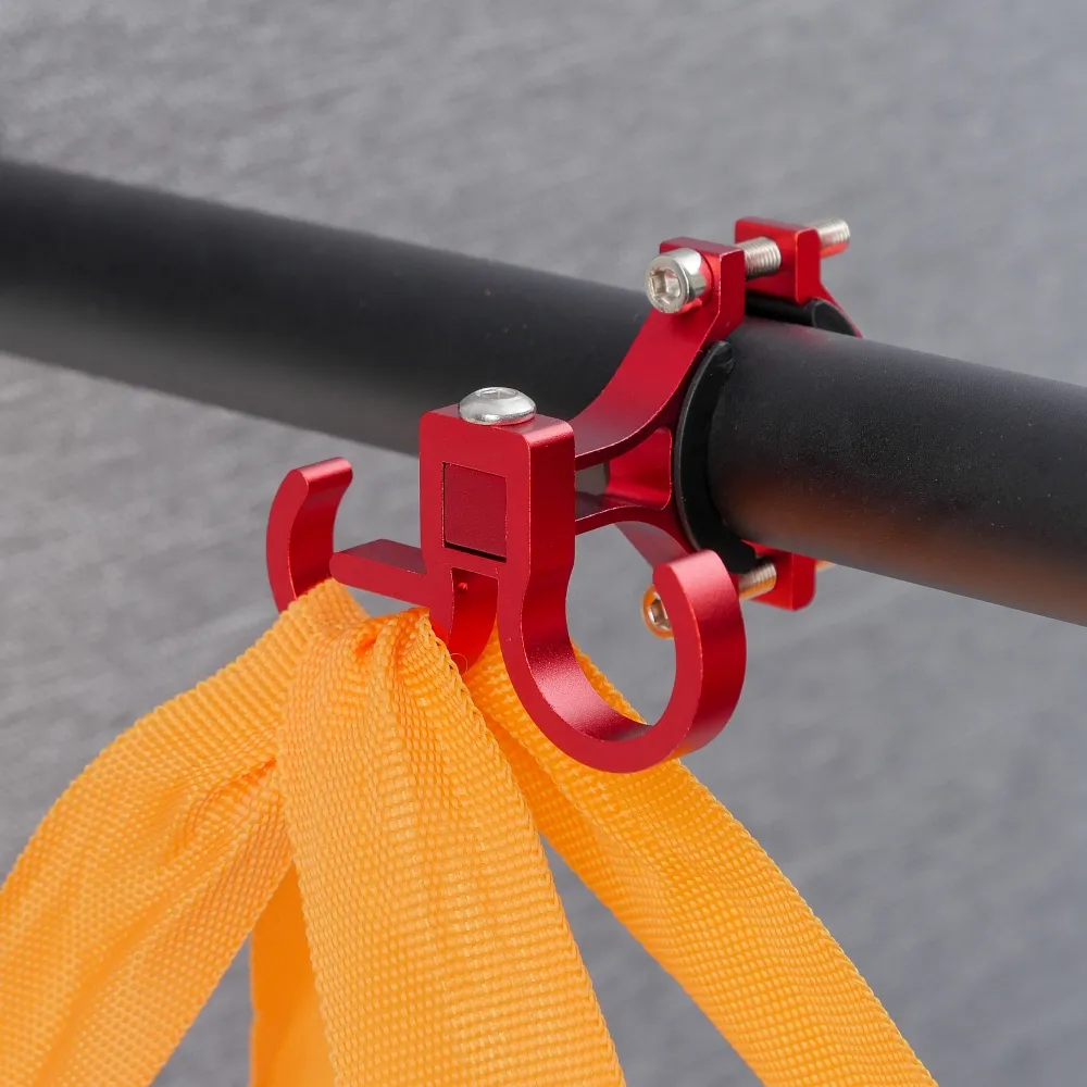 Hook passend für shopping with two loops passend für bike / scooter aluminum FS366 red