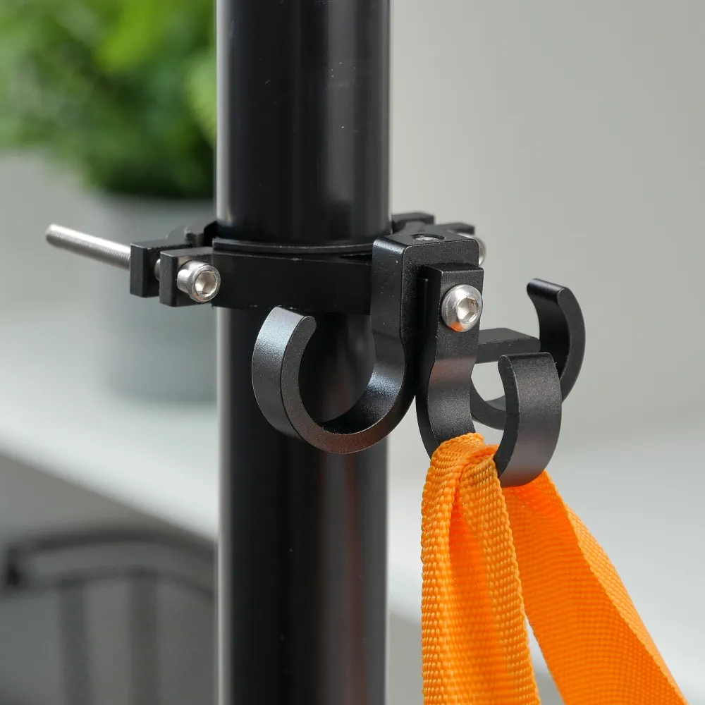 Hook passend für shopping with three loops passend für bike / scooter aluminum FS366-001 black