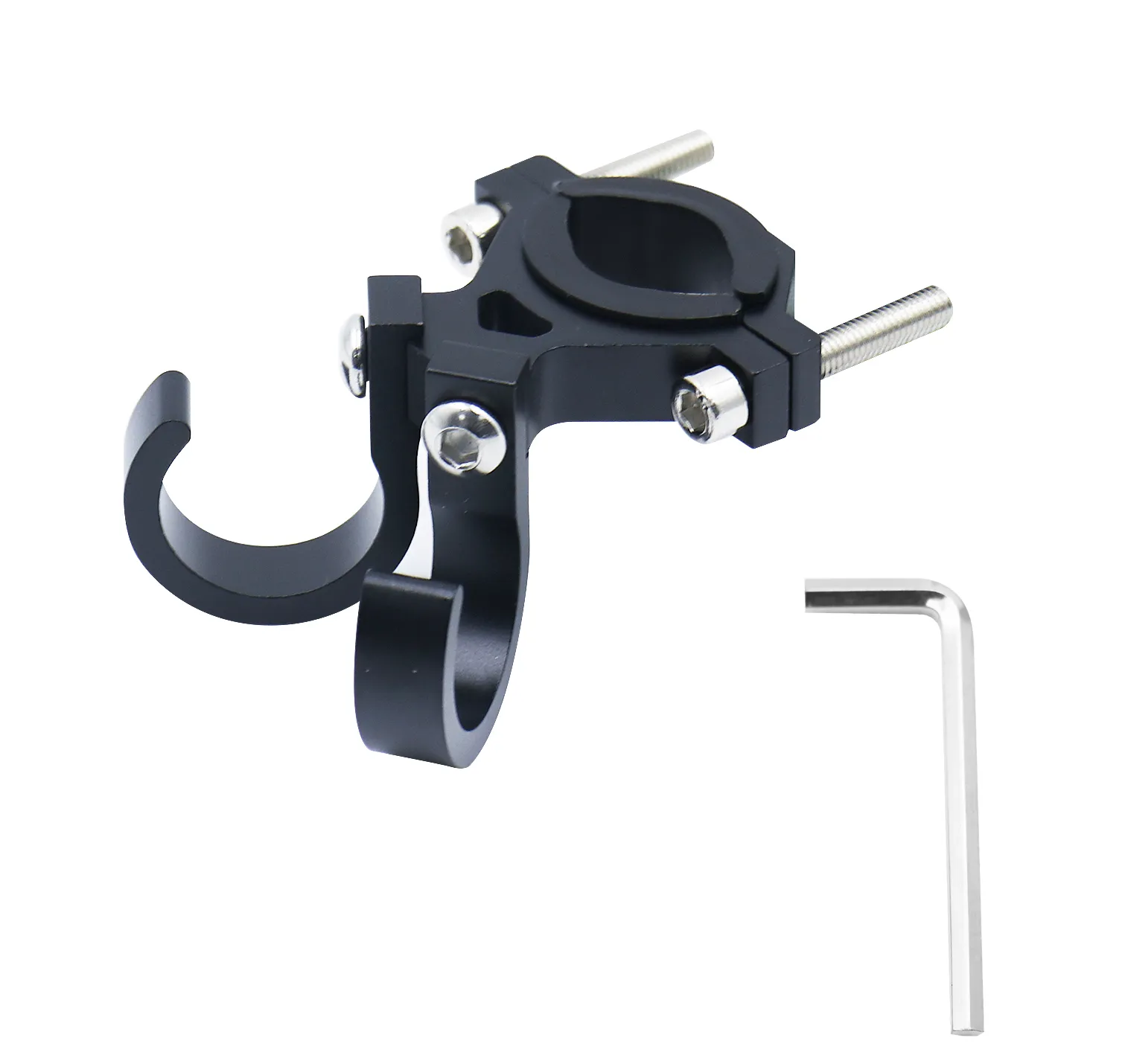 Hook passend für shopping with two loops passend für bike / scooter aluminum FS366-005 black