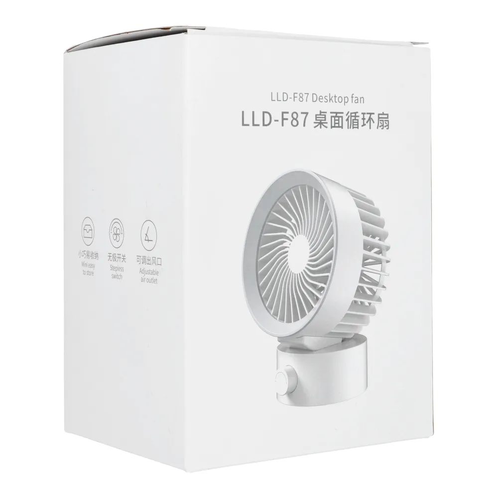 Desk fan powered by USB A LLD-F87U white