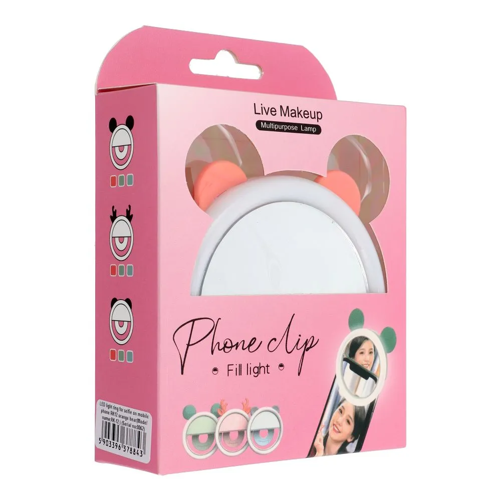 LED light ring passend für selfie on mobile phone RK12 orange bear
