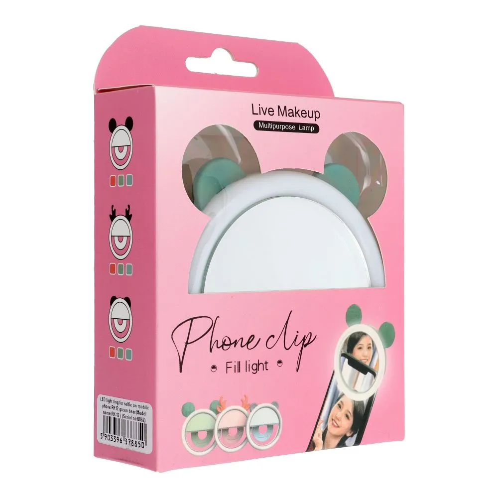 LED light ring passend für selfie on mobile phone RK12 green bear