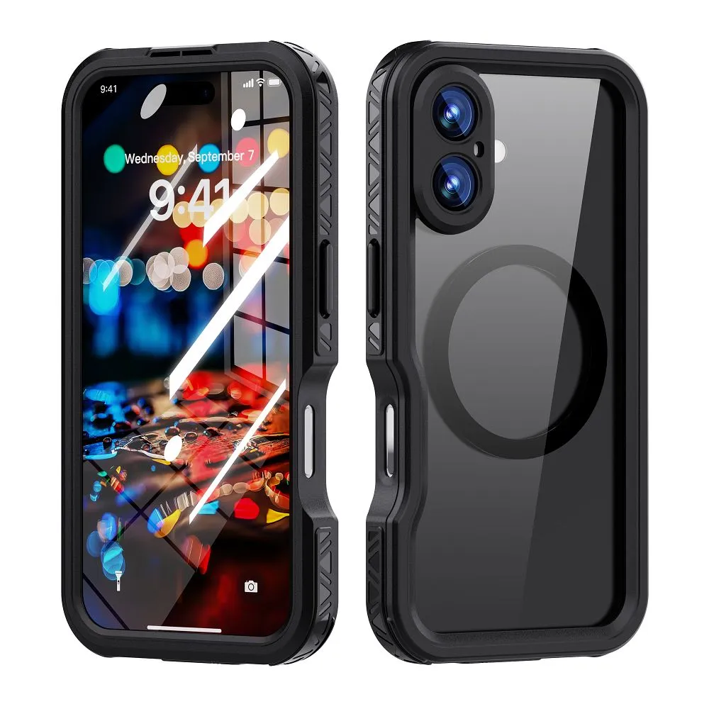 Case passend für iPhone 16 Shellbox GT waterproof kompatibel mit MagSafe compatible black