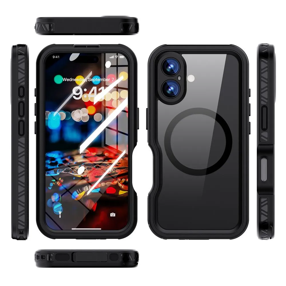 Case passend für iPhone 16 Shellbox GT waterproof kompatibel mit MagSafe compatible black