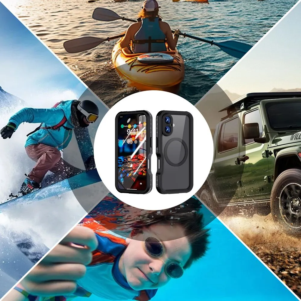 Case passend für iPhone 16 Shellbox GT waterproof kompatibel mit MagSafe compatible black