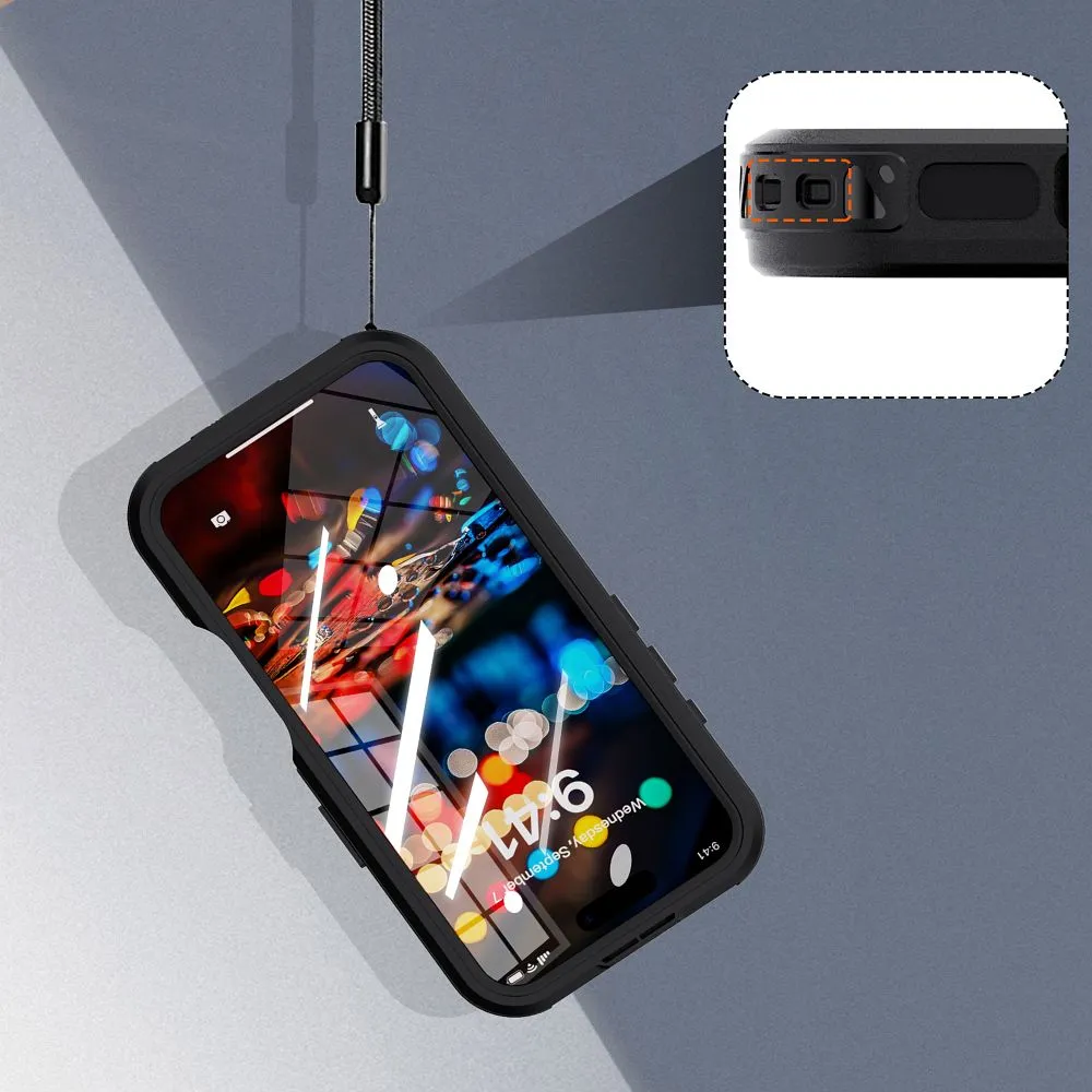 Case passend für iPhone 16 Shellbox GT waterproof kompatibel mit MagSafe compatible black