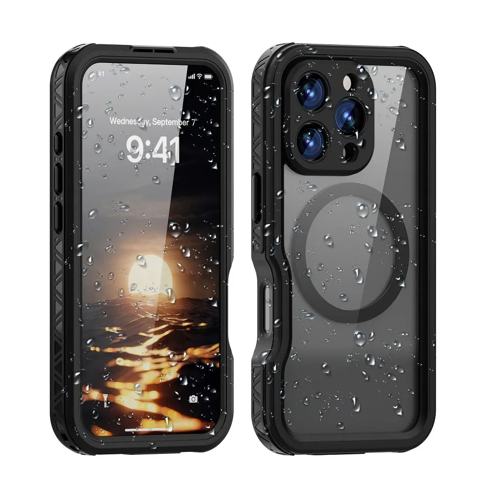 Case passend für iPhone 16 PRO Shellbox GT waterproof kompatibel mit MagSafe compatible black