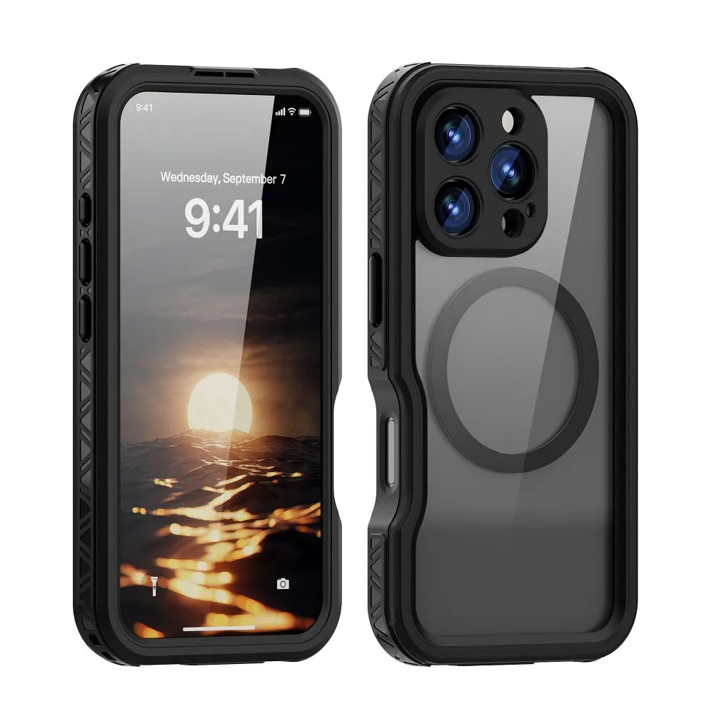 Case passend für iPhone 16 PRO Shellbox GT waterproof kompatibel mit MagSafe compatible black