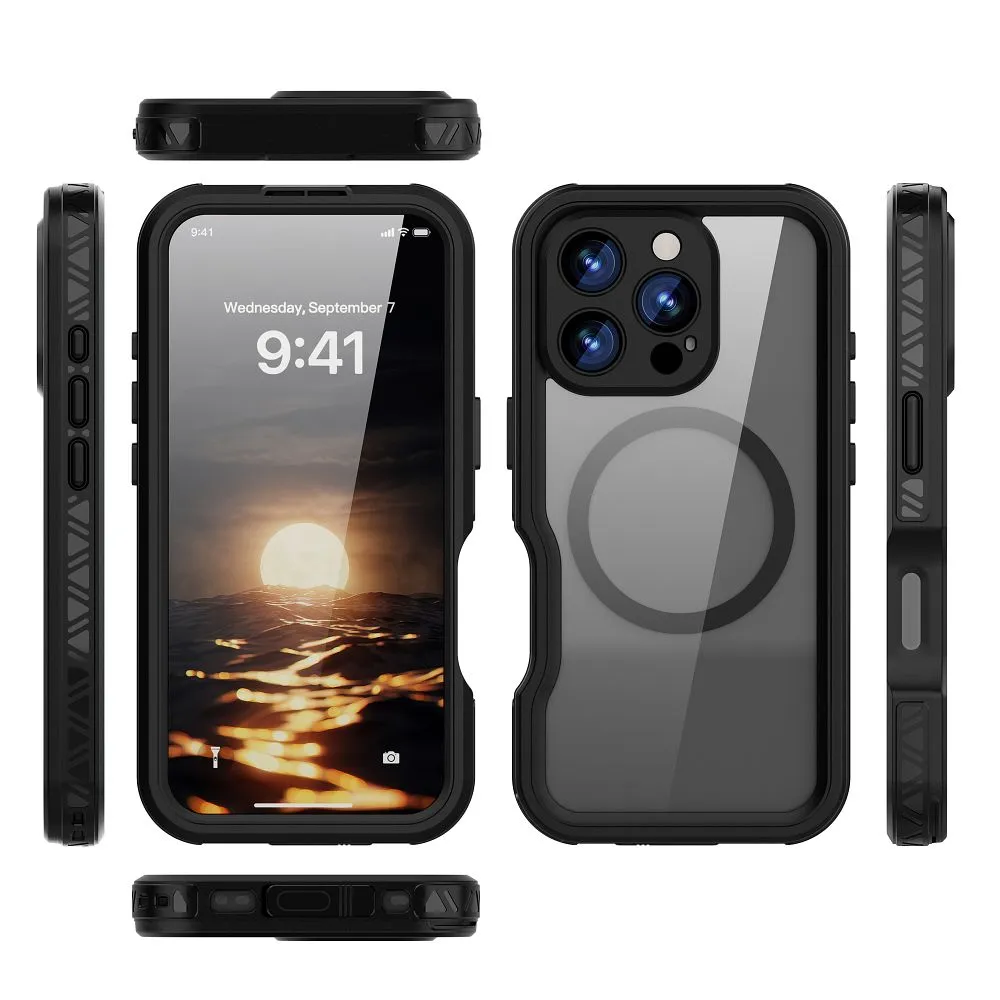 Case passend für iPhone 16 PRO Shellbox GT waterproof kompatibel mit MagSafe compatible black