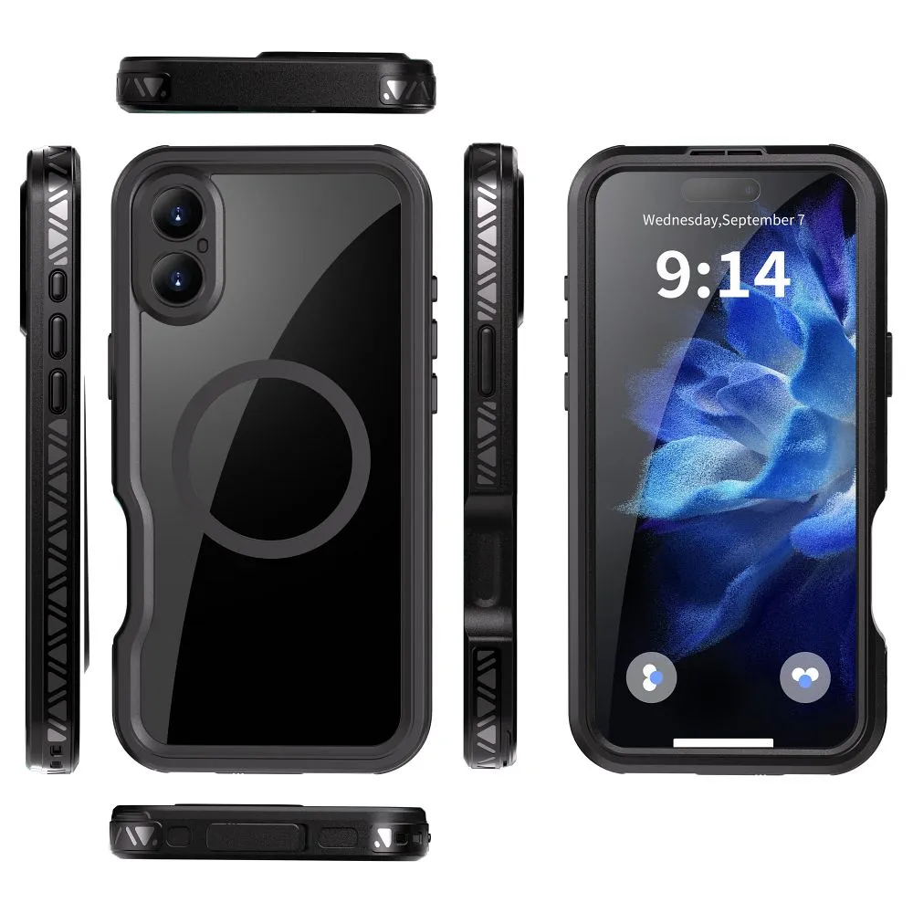 Case passend für iPhone 16 PLUS Shellbox GT waterproof kompatibel mit MagSafe compatible black