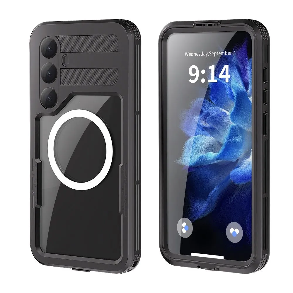 Case passend für Samsung S25 PLUS Shellbox MARS waterproof with metal ring black