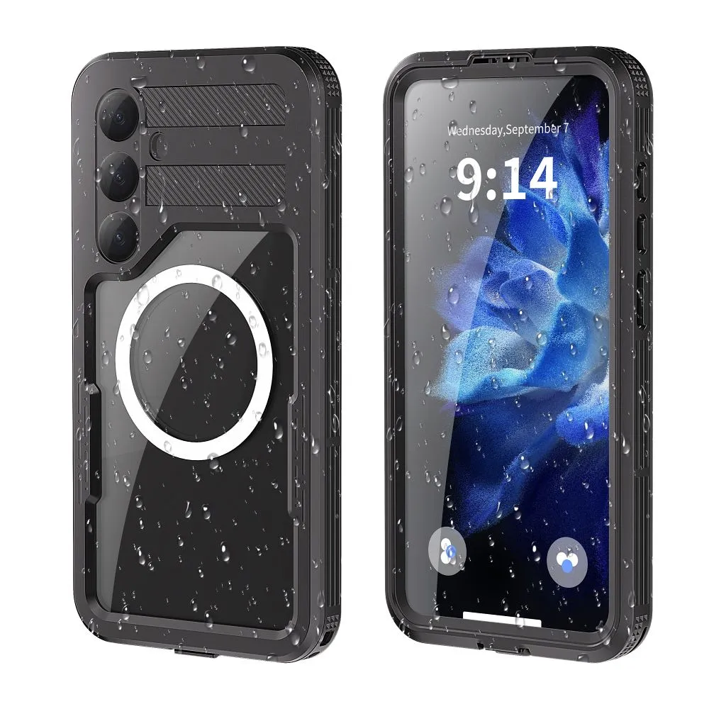 Case passend für Samsung S25 PLUS Shellbox MARS waterproof with metal ring black