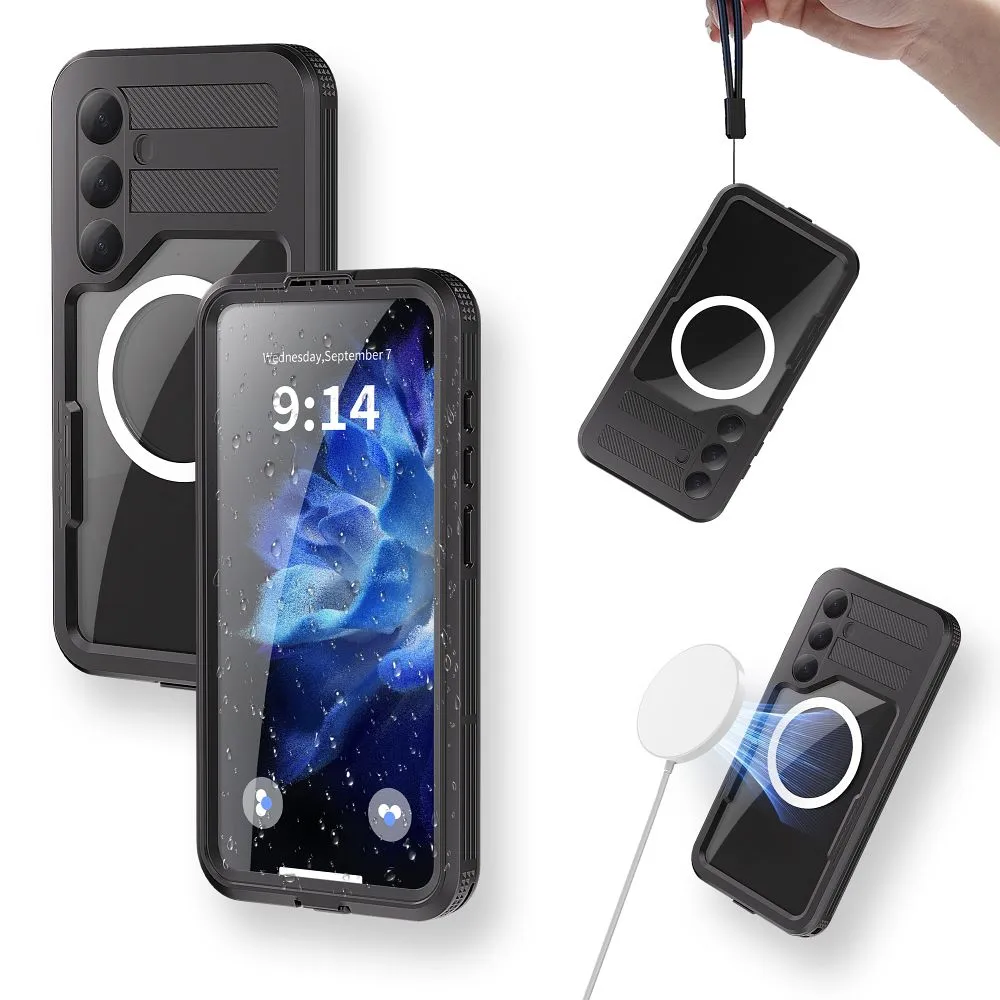 Case passend für Samsung S25 PLUS Shellbox MARS waterproof with metal ring black