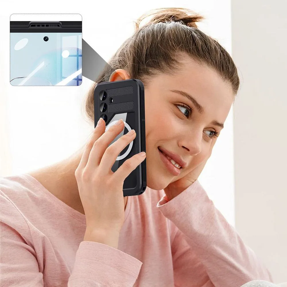 Case passend für Samsung S25 PLUS Shellbox MARS waterproof with metal ring black