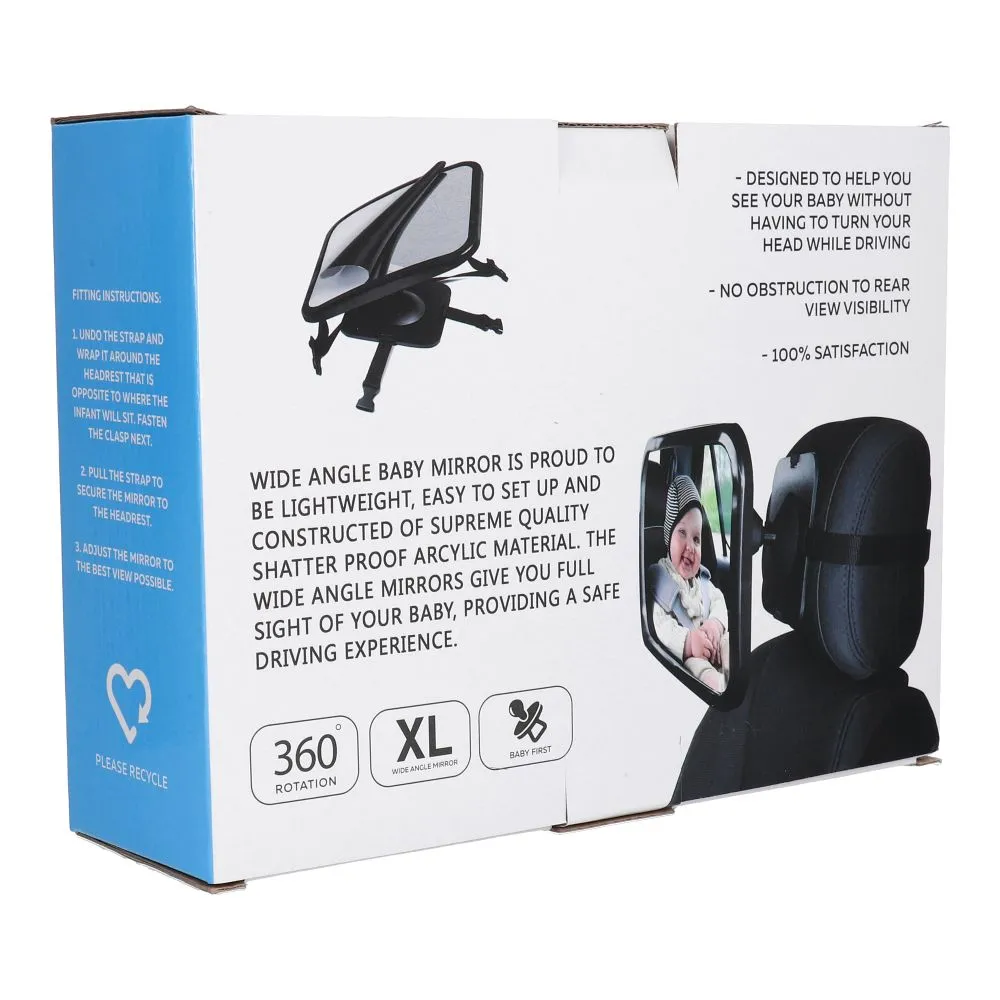 Baby rear view mirror BY-360 black