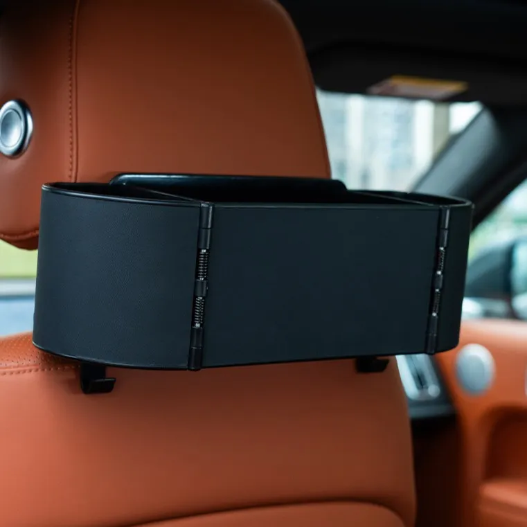 Seat back storage box black