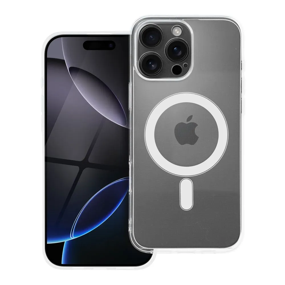 Case passend für iPhone 16 PRO MAX Clear Case 2 mm Mag Cover kompatibel mit MagSafe (camera protection) transparent