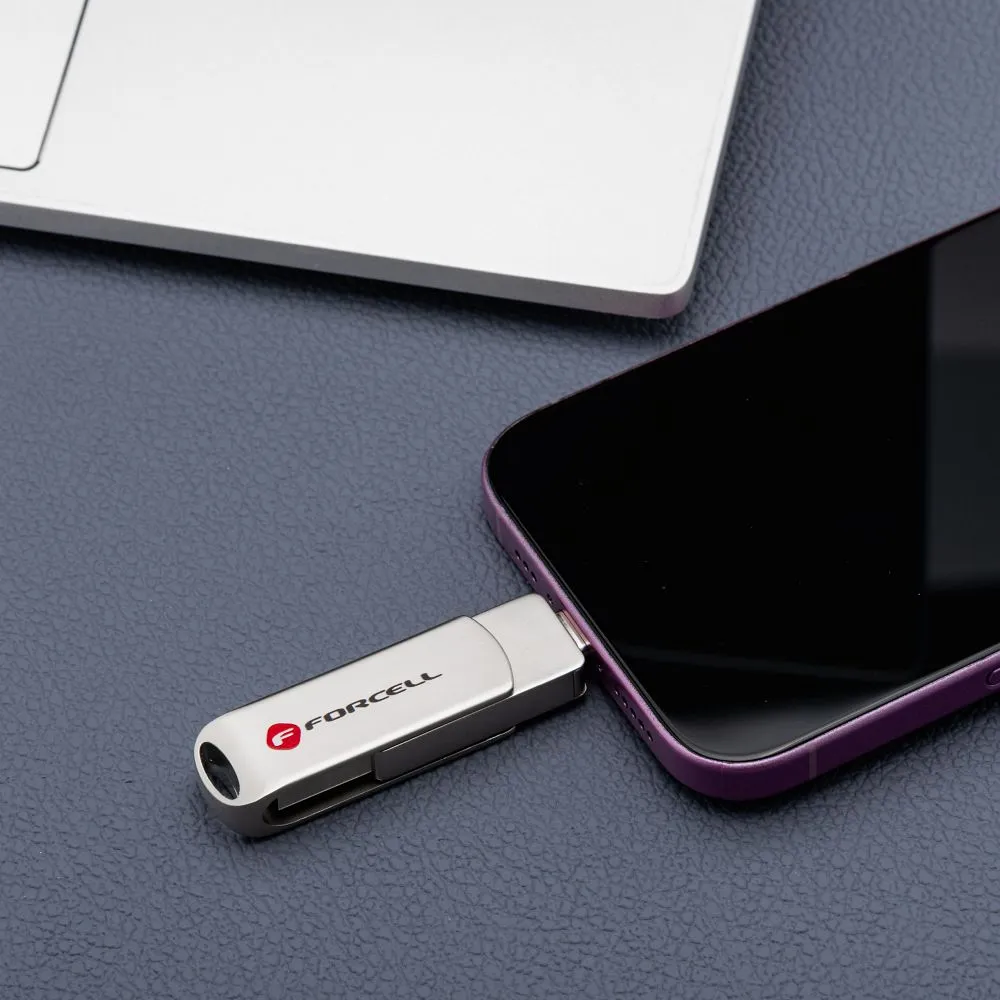 Pendrive 64GB USB 3.2 Gen 1 (USB A) Forcell F-Data Metal silver