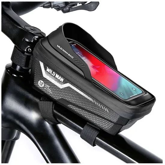WILDMAN traveling bag passend für bike frame with zipper 1L (4 "- 7") ES12 black