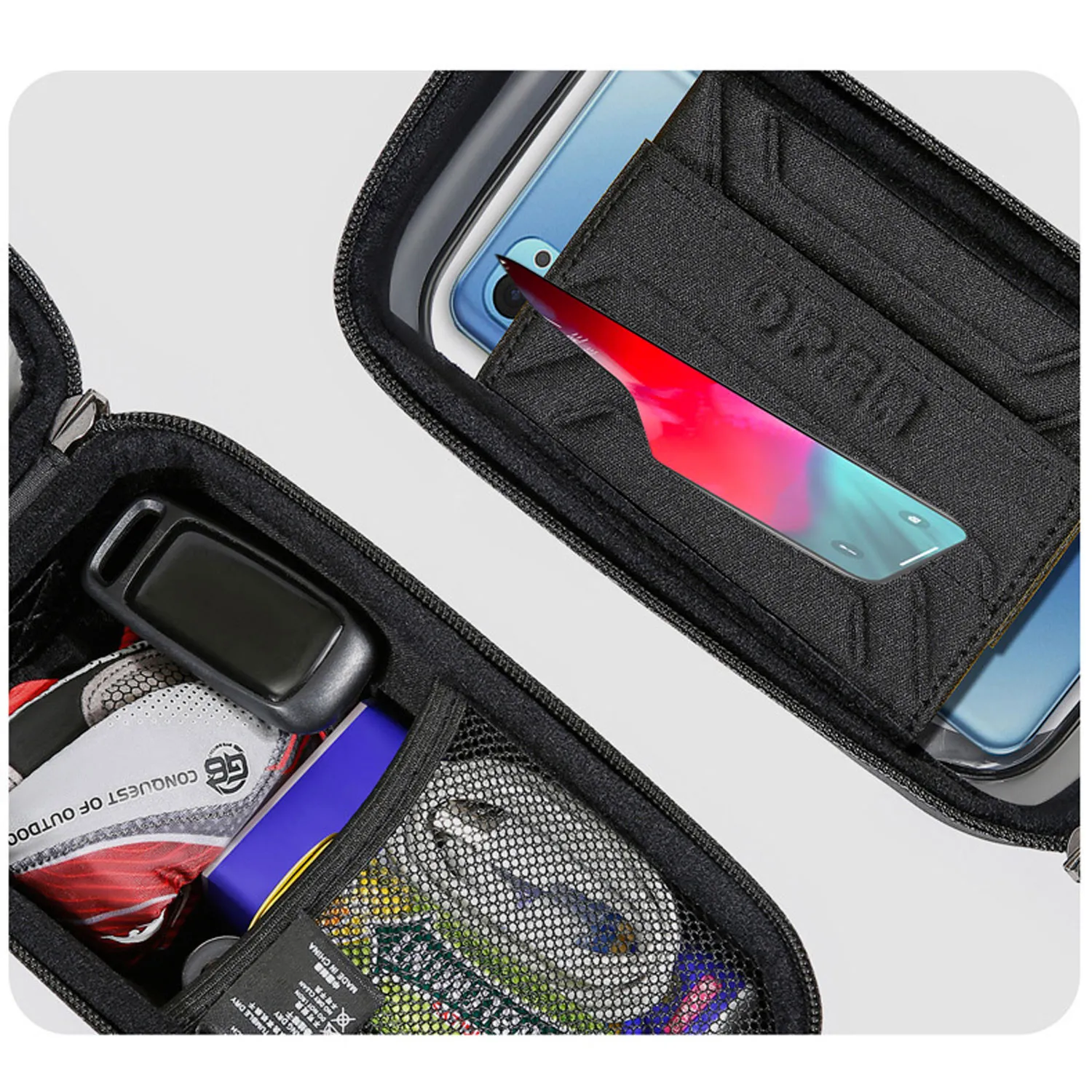 WILDMAN traveling bag passend für bike frame with zipper 1L (4 "- 7") ES12 black