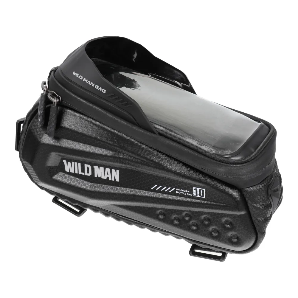 WILDMAN traveling bag passend für bike frame with zipper 1,2L (4 "- 7") ES10 black