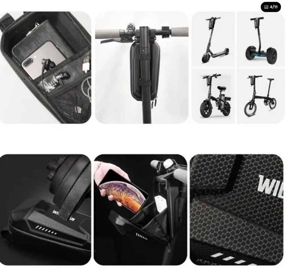 WILDMAN traveling bag passend für bike frame with zipper 1,2L (4 "- 7") ES10 black