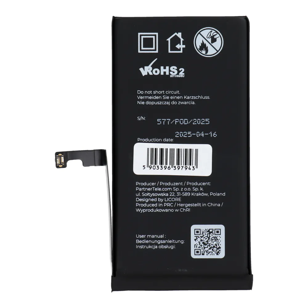 AKKU passend für Iphone 15 3349 mAh LICORE