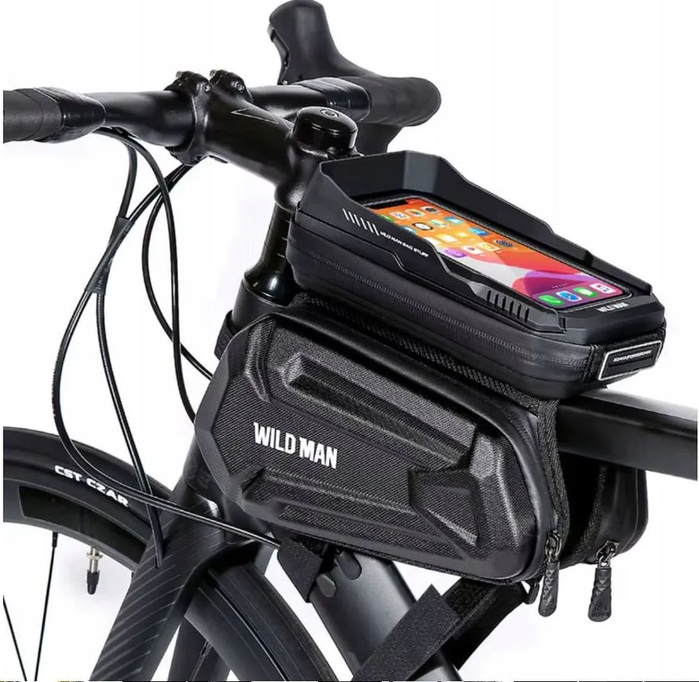 WILDMAN traveling bag passend für bike frame with zipper 1,2L (4 "- 7") XT6 black
