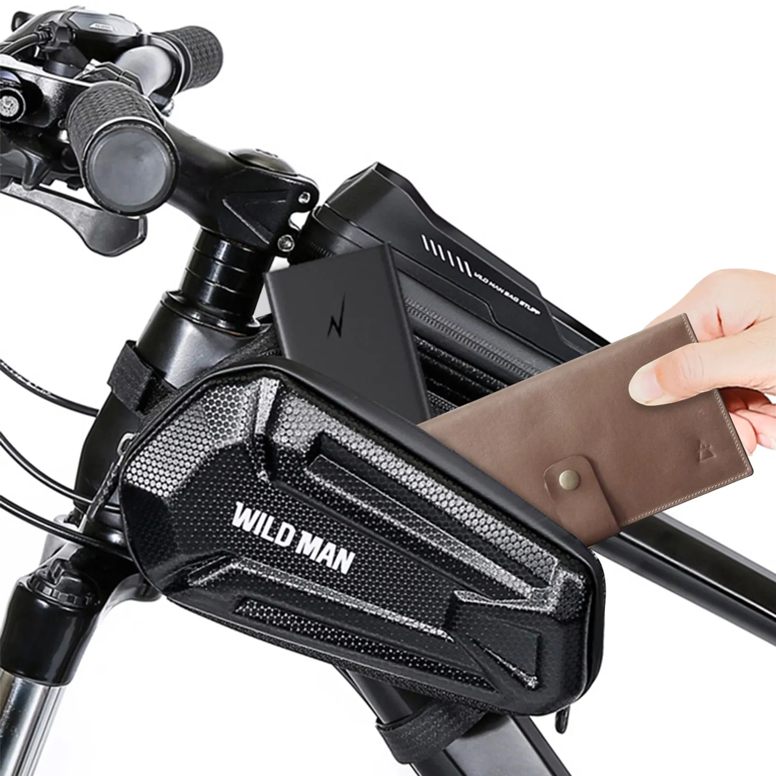 WILDMAN traveling bag passend für bike frame with zipper 1,2L (4 "- 7") XT6 black