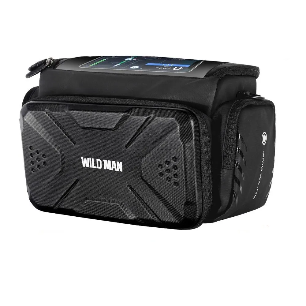 WILDMAN traveling bag passend für bike handlebars with zipper 4L GS6 black