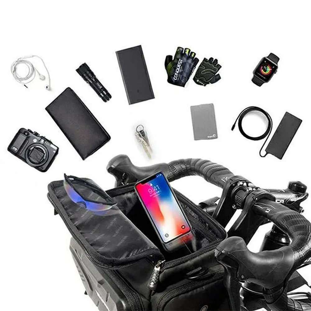 WILDMAN traveling bag passend für bike handlebars with zipper 4L GS6 black