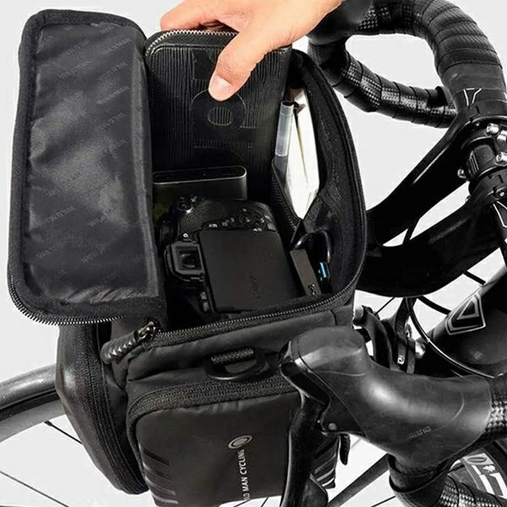 WILDMAN traveling bag passend für bike handlebars with zipper 4L GS6 black