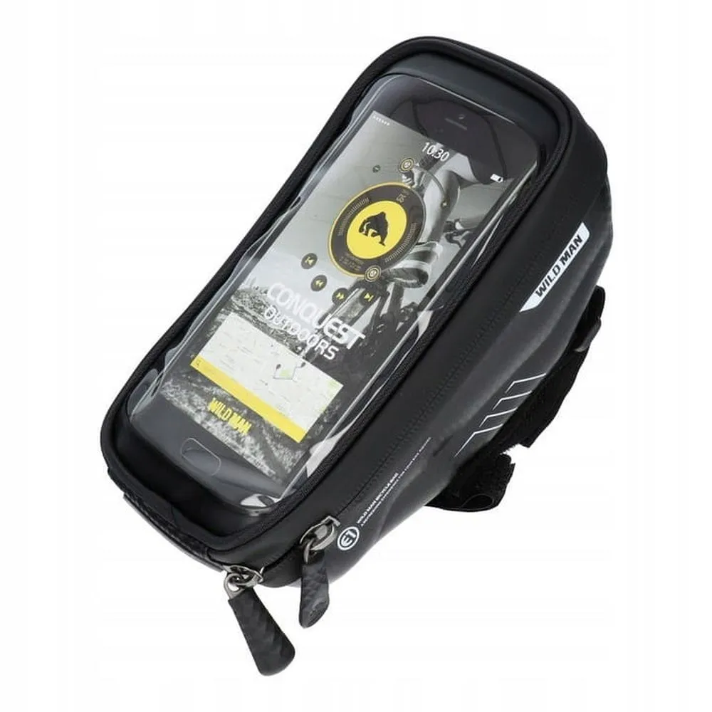 WILDMAN traveling bag passend für bike handlebars with zipper 1L (4 "- 7") E1 black