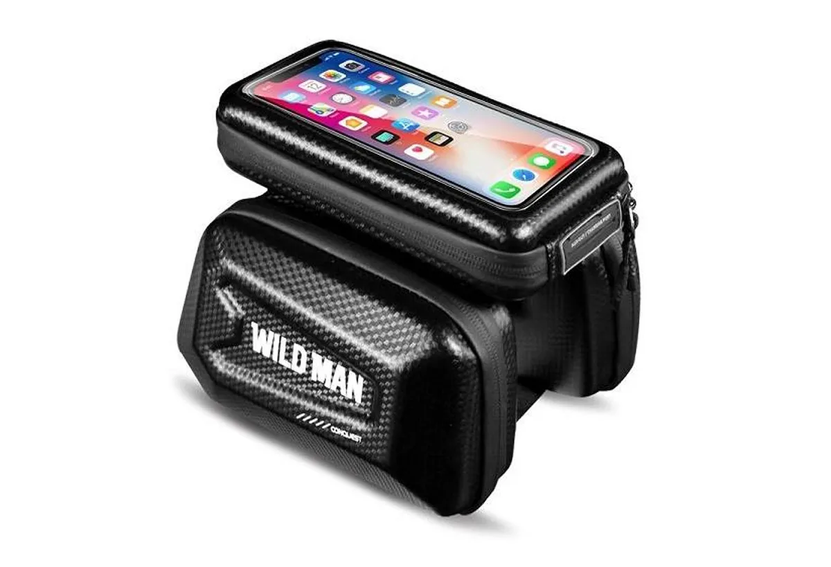 WILDMAN traveling bag passend für bike frame with zipper 1,2L (4"-7") E6S black