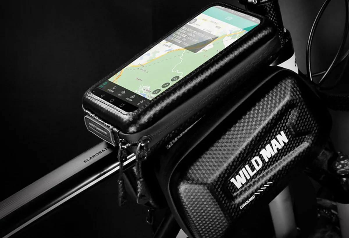 WILDMAN traveling bag passend für bike frame with zipper 1,2L (4"-7") E6S black