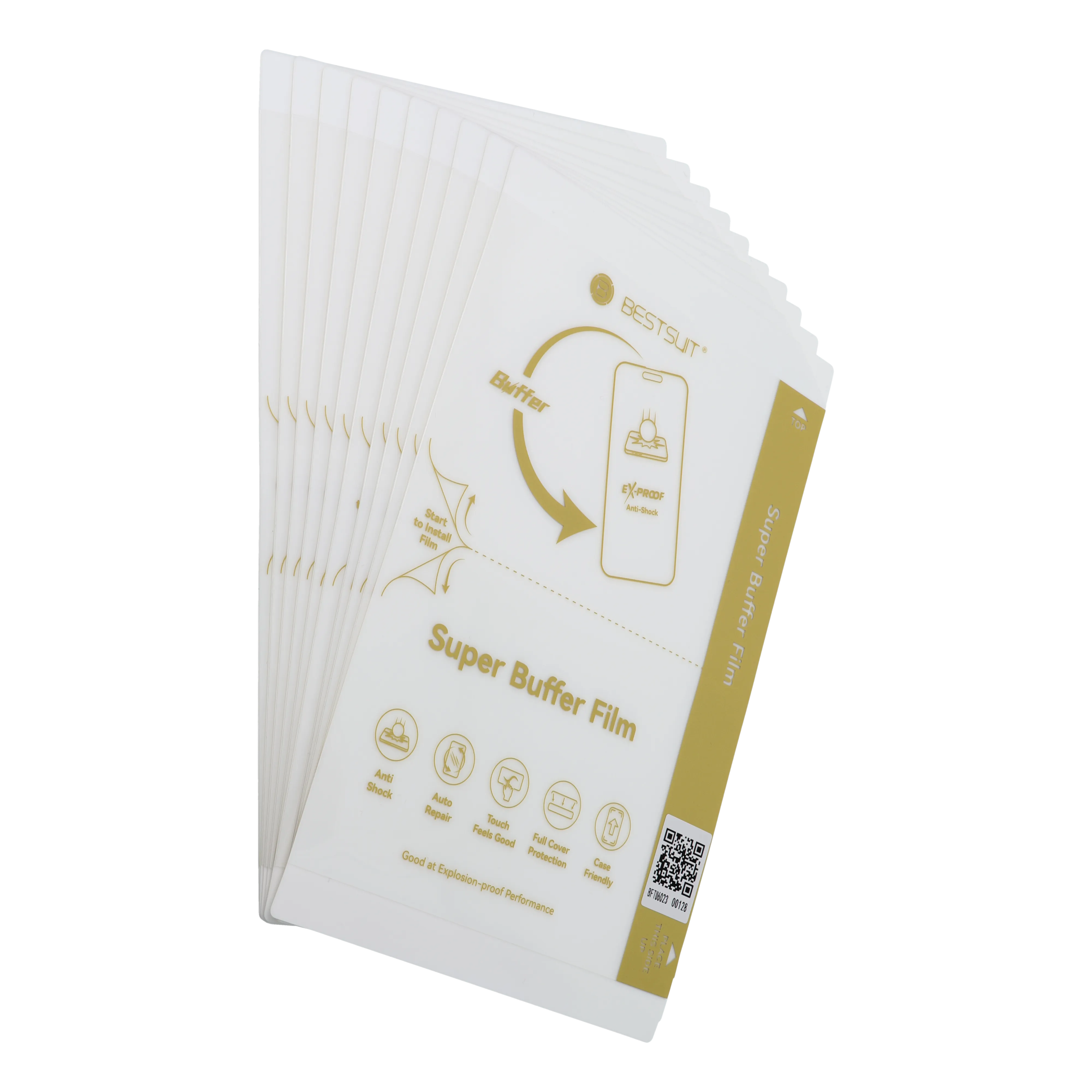 Bestsuit AF Flexible Auto-Repair 0,175mm - Self repair and anti fingerprint TPU film passend für smart cutting machine 196x125mm (10 pcs/set)