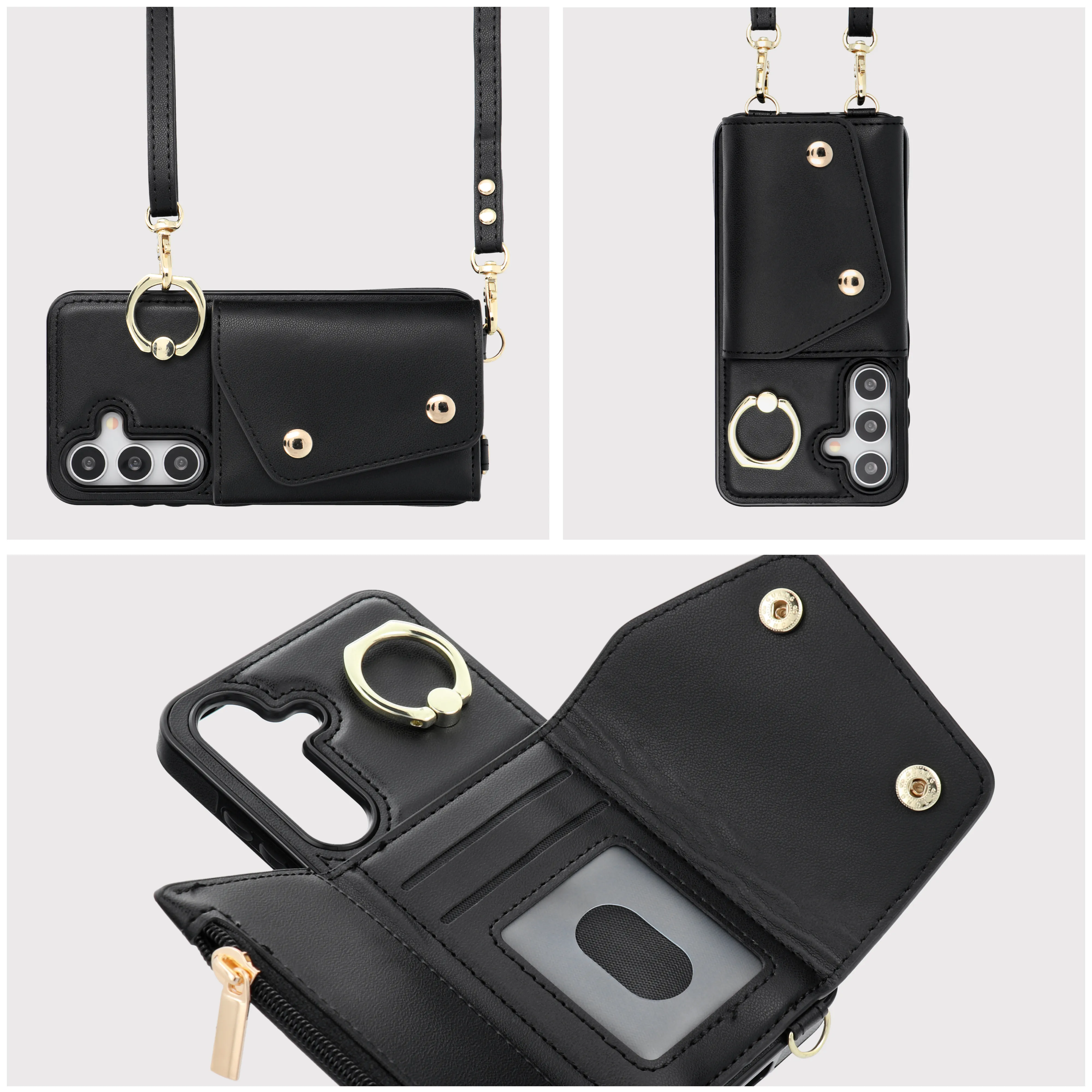 Case passend für Samsung A55 5G Wonder with wallet black
